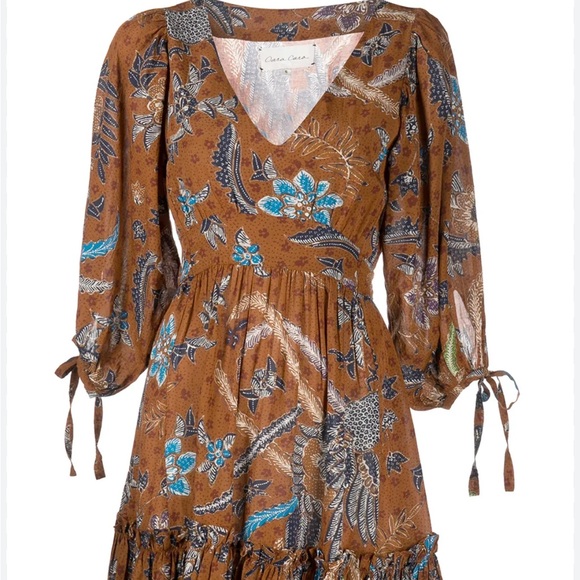 Cara Cara Millbrook Batik Brown Mini Dress - Picture 4 of 12
